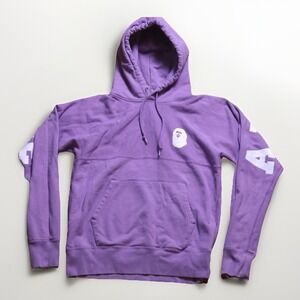 Bape Purple College‎ Big Logo Pullover Hoodie Size Small